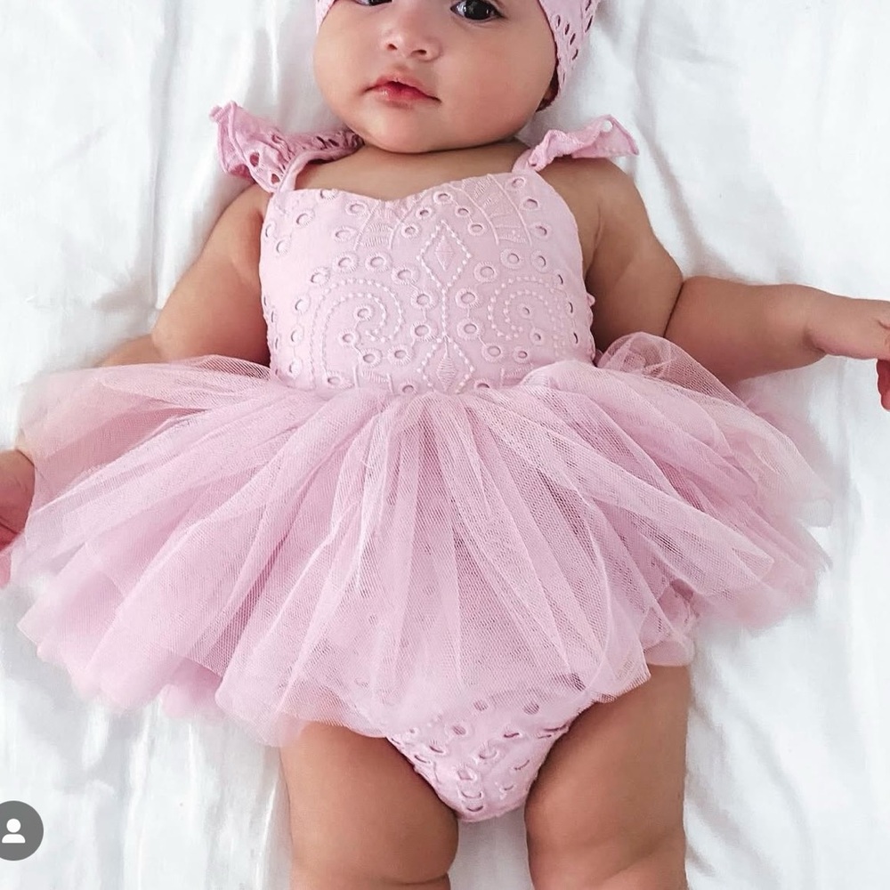 Pink Ruffled Kids One Piece - Picture 5 of 7